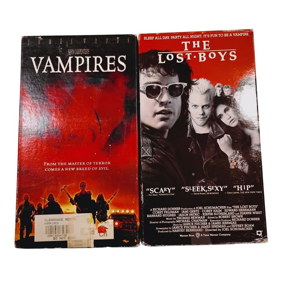 VHS 80s Horror Classics The Lost Boys John Carpenters Vampires Halloween Movies
